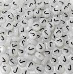 200PCS Letter Beads Glow in The Dark 4x7mm Acrylic Alphabet Letter J Beads for Jewelry Making Bracelet - color: J-200PCS