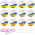 Elastic Bracelet String Cord, LPBeads 12 Rolls 6 Different Sizes Crystal Clear Stretchy Elastic Bead String for Bracelets, Jewelry Making and Clay Pony Seed Stone Beads with Beading Needles and Ruler