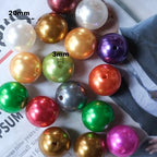 80PCS 20MM Bubblegum Beads for Pens, Mixed Color Pearls Disco Ball Chunky Large Acrylic Round Beads for Bag Focal Beadable Pen Keychain Making Jewelry Bracelet Making DIY Crafts - color: Pearls Beads