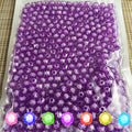 Cube 400pcs Faceted Square Transparent 8mm Glass Beads Crystal Spacers, Round Beads Inside for Jewelry Making (Purple) - color: Rainbow,White,Purple
