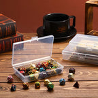 12 Pack Clear Plastic Beads Storage Containers Box with Hinged Lid for Beads and More (5.2 x 3.03 x 1.18 Inch) - size: 5.2 x 3.03 x 1.18 Inch