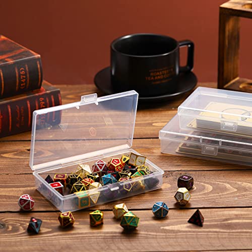 12 Pack Clear Plastic Beads Storage Containers Box with Hinged Lid for Beads and More (5.2 x 3.03 x 1.18 Inch) - size: 5.2 x 3.03 x 1.18 Inch