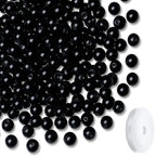 Obsidian 8mm Beads 100Pcs Natural Obsidian Stone Black Beads Loose Round Gemstone Crystal Bead for DIY Bracelet Necklace Jewelry Making - color: A-Black Obsidian, size: 100pcs