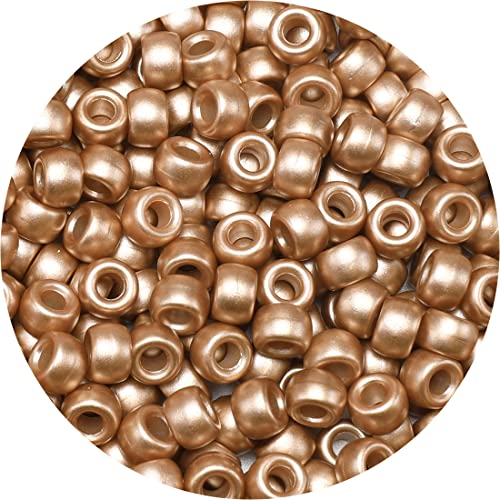 Eppingwin Beads and Bead assortments (1000 Pony Beads-Rose Gold)… - color: Rose gold, size: Medium Pack