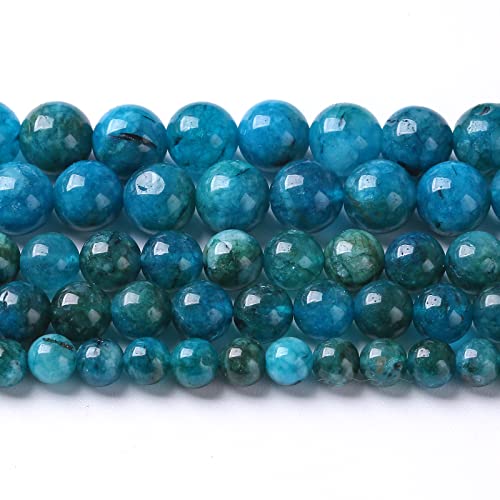 8MM 45PCS Blue Apatite Spacer Loose Beads for Jewelry Making DIY Bracelet Necklace - color: Apatite, size: 8mm