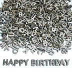 700+ Pieces 9x12mm Big Large Alphabet Letter Beads A-Z Mixed Plastic Shape Loose Beads for Jewelry Making Bracelets Necklaces Key Chains (Silvery) - color: Silver, size: 700 Pieces