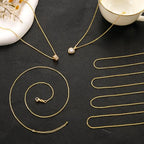 10 Pieces Oval Jewelry Making Chains 18K Gold Plated Necklaces Bulk with Extender Chains - color: Gold Oval