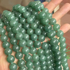 MJDCB Natural Stone Beads Green Aventurine Round Loose Beads for Jewelry Making DIY Bracelet Necklace (12mm) - color: Aventurine, size: 12mm