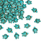NBEADS 4 Strands About 112 Pcs Turquoise Beads, Turtle Charms Synthetic Beads Howlite Gemstone Sea Animal for Jewelry Making DIY Bracelet Necklace,G-NB0004-37-US6 - color: Turquoise Turtle 112 Pcs