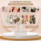 T-Bar Bracelet Display Stand for Selling, Jewelry Storage, Bracelet Holder Stand, Bangle, Jewelry Business Supplies, Watch holder for Women & Men, (Beige Velvet) - color: Beige Velvet