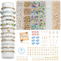 Xylise DIY Jewelry Making Kit, 1000+ Beads with Letters, Turquoise and Pearl Beads, Gold Charms, Bracelet Supplies (Colorful) - color: colorful
