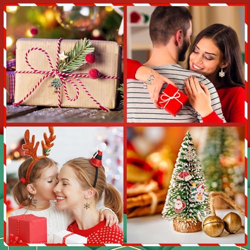 MARFOREVER 40Pcs/20 Pairs Christmas Charms, Christmas Gold Enamel Charms Pendants for Jewelry Making, Metal Alloy Xmas Charm Pendants for Bracelet Necklace Earrings Making Accessories - style: Christmas
