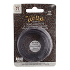 The Beadsmith Square Craft Wire - Medium Temper Beading Wire, Black Color, 21 Gauge, 7 Yards - color: Black, size: 21 Gauge, 7 Yard Coil