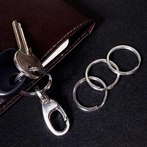 CREST Surgical and Marine Grade Stainless Steel Split Ring for Keychains SS316L Key Rings for Car Keys - color: 10-pack 316lss
