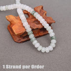 BONNY BOXX 1 Strand Natural 5 * 8mm Iceberg Jade Rondelle Beads, Natural Abacus Disk Stone Beads Loose Spacer Gemstone for DIY Bracelet Necklace Jewelry Making - color: Iceberg Jade, size: 5*8MM