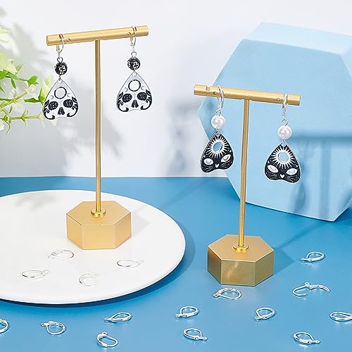 SUNNYCLUE 60Pcs 925 Sterling Silver Plated French Earring Hooks with Lever Backs for DIY Dangle Earrings - color: 1 Box 60pcs 925 Sterling Silver Plated Leverbacks