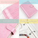 Travel Jewelry Organizer Case,Small Jewelry Bags Jewelry Storage Book Ring Binder with Clear Zipper Velvet Pouch for Women Traveling,Earrings, Rings, Necklace, Bracelet (Pink) - color: Pink
