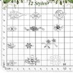 PH PandaHall 96pcs 12 Styles Flower Charms, Flower Connectors Links Pendant Metal Filigree Charms Jewelry Connector for Dangle Earrings Bracelets Necklaces Crafts Making, Antique Silver