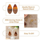 FASHEWELRY Resin Wood Earring Kit with 24pcs Teardrop Wooden Resin Earring Charms, Blanks, Findings, Open Jump Rings, French Hooks for Jewelry Making - color: 0Teardrop-24Pcs