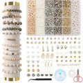 TOIPINIO Bracelet Making Kit Jewelry Making Supplies Kit Natural Stone Beads for Irregular Natural Stone with for DIY Craft 1736PC Friendship Bracelet/Necklace/Earrings for Adults (Dalmatian Jasper) - color: Dalmatian Jasper