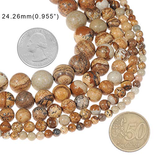 Natural Stone Beads 2mm Picture Jasper Gemstone Round Loose Beads Crystal Energy Stone Healing Power for Jewelry Making DIY,1 Strand 15" - color: Picture Jasper, size: 2MM