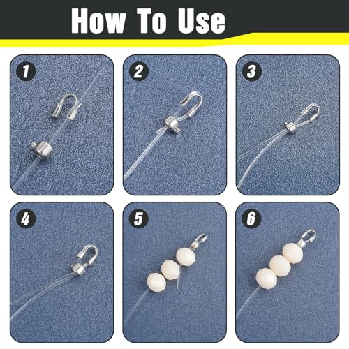 200PCS Wire Guards for Jewelry Making, Stainless Steel Wire Guardian Protectors, U Shape Wire Guard Loops Thread Protector, Silver U Shape Wires Guard Loops for Earring Bracelet Necklace DIY