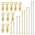 Evnlo Necklace Extender and Magnetic Necklace Clasp,Gold Chain Extenders for Necklaces Bracelet Jewelry - color: 20Pcs Gold