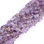 HAAMIIQII Natural Ametrine Chips Irregular Stones Energy Healing Loose Gemstone Beads for Jewelry Making Strand 30 Inch - color: Ametrine