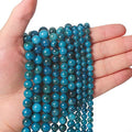 45pcs 8mm Natural Stone Beads Blue Apatite Beads Energy Crystal Healing Power Gemstone for Jewelry Making, DIY Bracelet Necklace - color: Blue Apatite, size: 8mm
