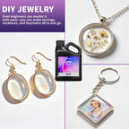 SHORE RESIN UV Resin for Jewelry Making, Crystal Clear Fast-Curing UV Resin Kit with Earring Silicone Mold & Tools for Earrings, Pendants and DIY Crafts, 500g - size: 500g