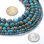 Natural Stone Beads 6mm Blue Malachite Gemstone Round Loose Beads Crystal Energy Stone Healing Power for Jewelry Making DIY,1 Strand 15" - color: Blue Malachite, size: 6MM