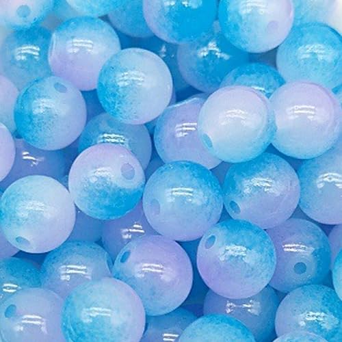 100 Pack 8mm Glass Beads for Jewelry Making, Graduated Color Mix, Bulk DIY Craft Supplies - color: Color4