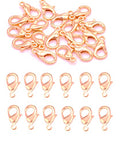 MSCFTFB 300 Pieces Mini Lobster Clasps Metal Lobster Claw Clips Fastener Hooks for Bracelet Necklace Choker Jewelry Making Findings DIY Keychain Bag Phone Dangle Charms (6x12mm,Rose Gold) - color: Rose Gold