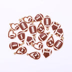 20PCS Sports Charms Enamel Basketball Baseball Pendant Charms for Jewelry Making Rhinestone Ball Game Softball Charms for Necklace Bracelet Earrings DIY Crafts - color: Set 5