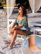 U7 Women Girls Barefoot Jewelry 18K Gold or Rose Gold Stainless Steel Heart/Rope/Figaro/Cuban Chain Anklet Foot Bracelet, 25-30 CM Long - color: Gold Plated-Elephant Charm