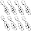 OHINGLT Magnetic Necklace Clasp Extra Strong, Silver Plated Magnet Jewelry Clasps Converters for Bracelet Necklaces Chain - color: 8Pcs Silver