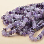 ICAI Beads 5x8mm Natural Rondelle Spacer Loose Beads for Jewelry Making DIY Crafts Design 1 Strand 15" APPR (Amethyst) - color: Amethyst, size: 5x8