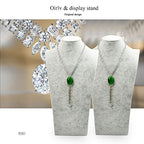 Oirlv Velvet 3-Dimensional Jewelry Stand Necklace Pendant Chain Jewelry Bust Display Holder (H15.16) - size: H15.16"