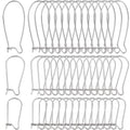1 Box 120Pcs 3 Styles Kidney Earring Hooks Stainless Steel Kidney Ear Wires Silver Long Dangle Earring Findings U Shaped Hoop Kidney Ear Wires for Jewelry Making Supplies DIY Craft Beginner - size: 20~33x9~13.5x0.6~2.5mm