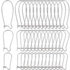 1 Box 120Pcs 3 Styles Kidney Earring Hooks Stainless Steel Kidney Ear Wires Silver Long Dangle Earring Findings U Shaped Hoop Kidney Ear Wires for Jewelry Making Supplies DIY Craft Beginner - size: 20~33x9~13.5x0.6~2.5mm