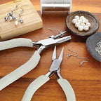 The Beadsmith Concave (Hollow)/Round Nose Pliers, 6.25 inches (159mm), Steel Jaws with Double-Leaf Springs - style: Concave/Round Nose