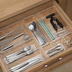 12 Piece Clear Drawer Organizer Set, 3 Sizes Bathroom Vanity Organizer Trays and Storage Bins for Makeup, Cosmetics, Jewelry, and Gadgets. Perfect for Office, Kitchen, Bedroom, Bathroom Use. - size: 12pcs-3size