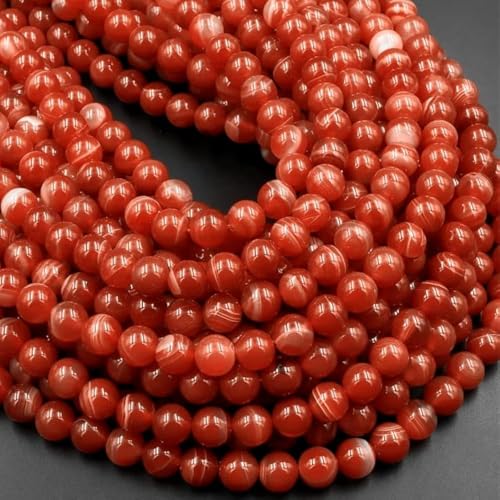 Zenkeeper 108 Pcs Carnelian Beads for Jewelry Making 8 MM Carnelian Loose Gemstones Stone Beads - color: Carnelian, size: 8MM, 108pcs