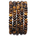 BEADIA Natural Yellow Tiger Eye Stone Rondelle 4x6mm Loose Semi Gemstone Beads for Jewelry Making 38cm - color: Yellow Tiger Eye Rondelle, size: 4x6mm