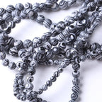 8MM Black and White Peacock Turquoise Round Loose Beads Natural Gem Beads Crystal Energy Stone Beads for Jewelry Making DIY Bracelet Necklaces - color: Black And White Peacock Turquoise, size: 8MM