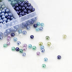 BEADNOVA Satin Pearls Beads for Crafts Tiny Loose Glass Imitation Pearls for Jewelry Making (4mm, 1000pcs, Multi Color) - color: 4mm 1000pcs Mix Lot M02