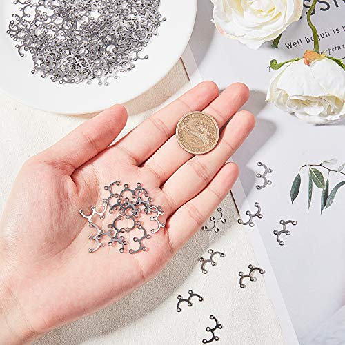 ARRICRAFT 200pcs Stainless Steel Chandelier Components Links Silver Tone Connector Jewelry Making Supply for Pendant Earring DIY Crafting