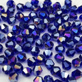 600pcs 3mm Bicone Crystal Glass Beads Faceted Bicone Crystal Beads Bulk Glass Spacer Beads for Bracelets Necklace Pendants Earrings DIY Jewelry Craft Making(Dark Blue AB) - color: Dark Blue AB, size: 3mm