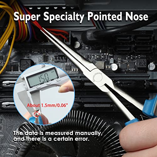 SPEEDWOX Long Reach Needle Nose Pliers 7 Inches Slim Extra Long Nose Pliers Mini Precision Wire Looping Fine Pliers for Jewelry Making, Bending Wire and Small Object Gripping, Smooth Jaws - style: Needle Nose Pliers
