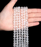 LAIDANLA Clear Quartz 6mm Natural Stone Beads Round Loose Gemstone Stone Beads for DIY Bracelet Necklace Earrings Jewelry Making Polishing Genuine Real Beading Crystal 96PCS 2 Strand 32" - color: V-Clear Quartz, size: 6mm